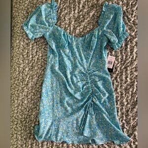 City Triangles Aqua Floral Dress